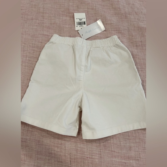 NWT! Ralph Lauren Baby White Shorts with Logo - Picture 3 of 5